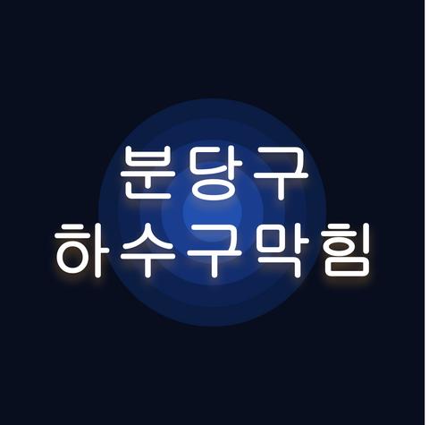 분당구 하수구막힘