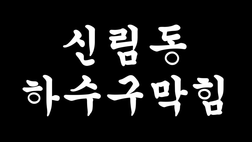 신림동 하수구막힘