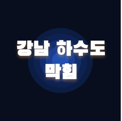 강남 하수도 막힘 2462